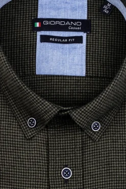Sale overhemd groen Regular Fit Lange Mouw Overhemden|Casual Overhemden