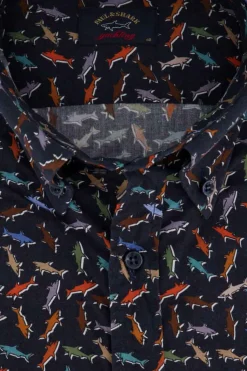 Online Overhemd haaien print Lange Mouw Overhemden|Casual Overhemden